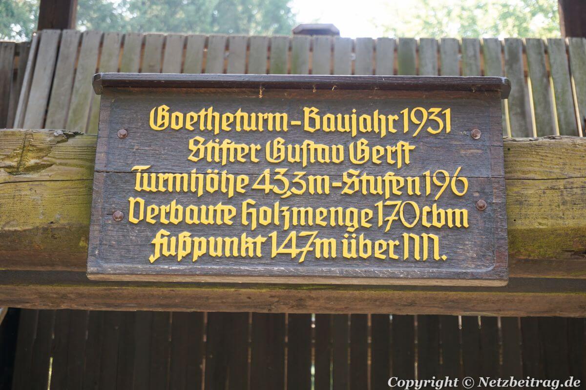 Goetheturm Geschichte