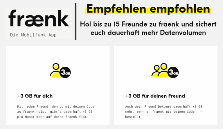 Fraenk Freunde werben (KwK)